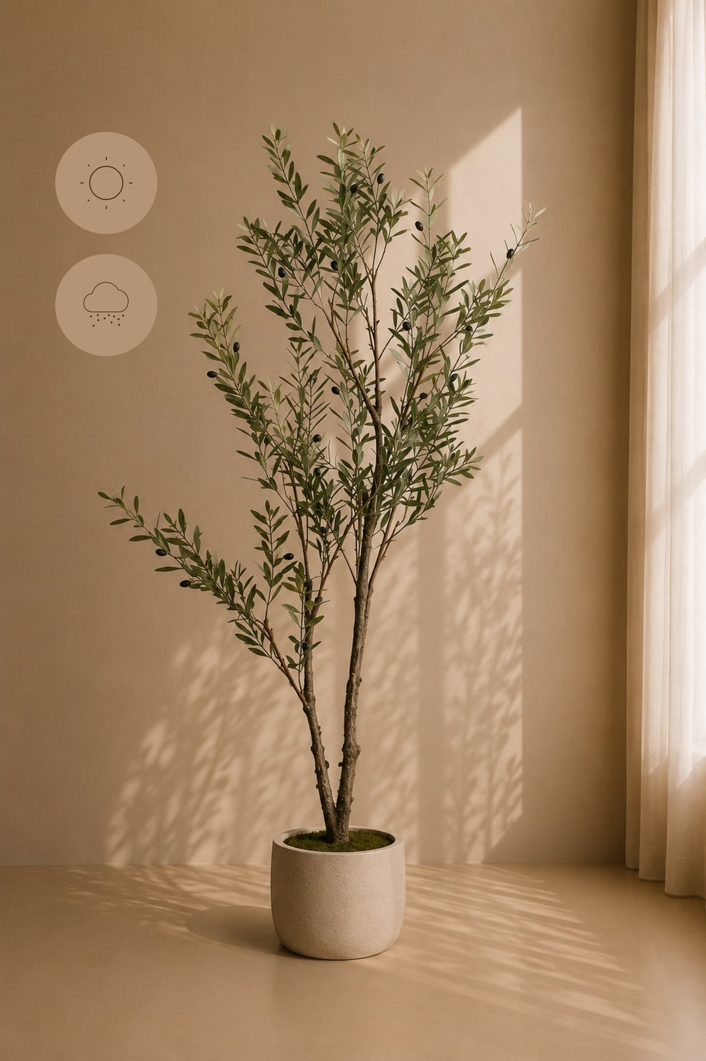 UV oliventre 140 cm